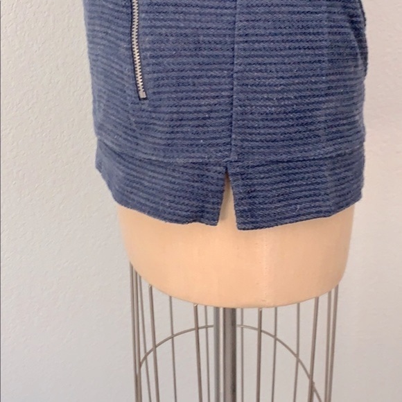 Lou & Grey Navy Blue Textured Knit Sweatshirt Tunic Zip Pockets Size XS - Picture 5 of 11
